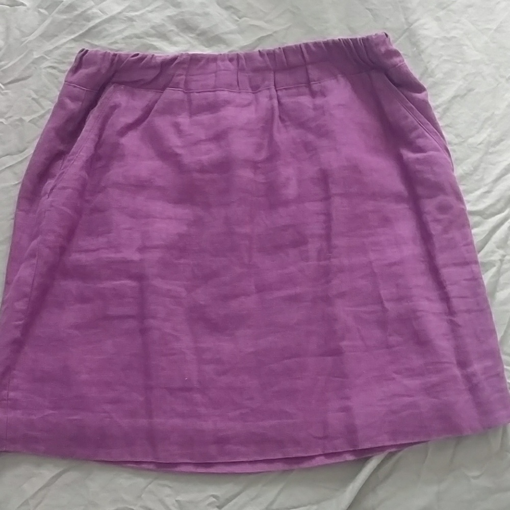 Loft Purple Linen Skirt